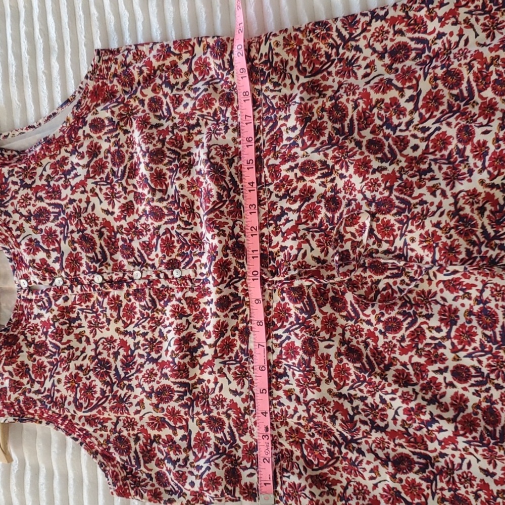 Lucky Brand, Floral Print With Drawstring Waist Dress, Size L, - Picture 10 of 11